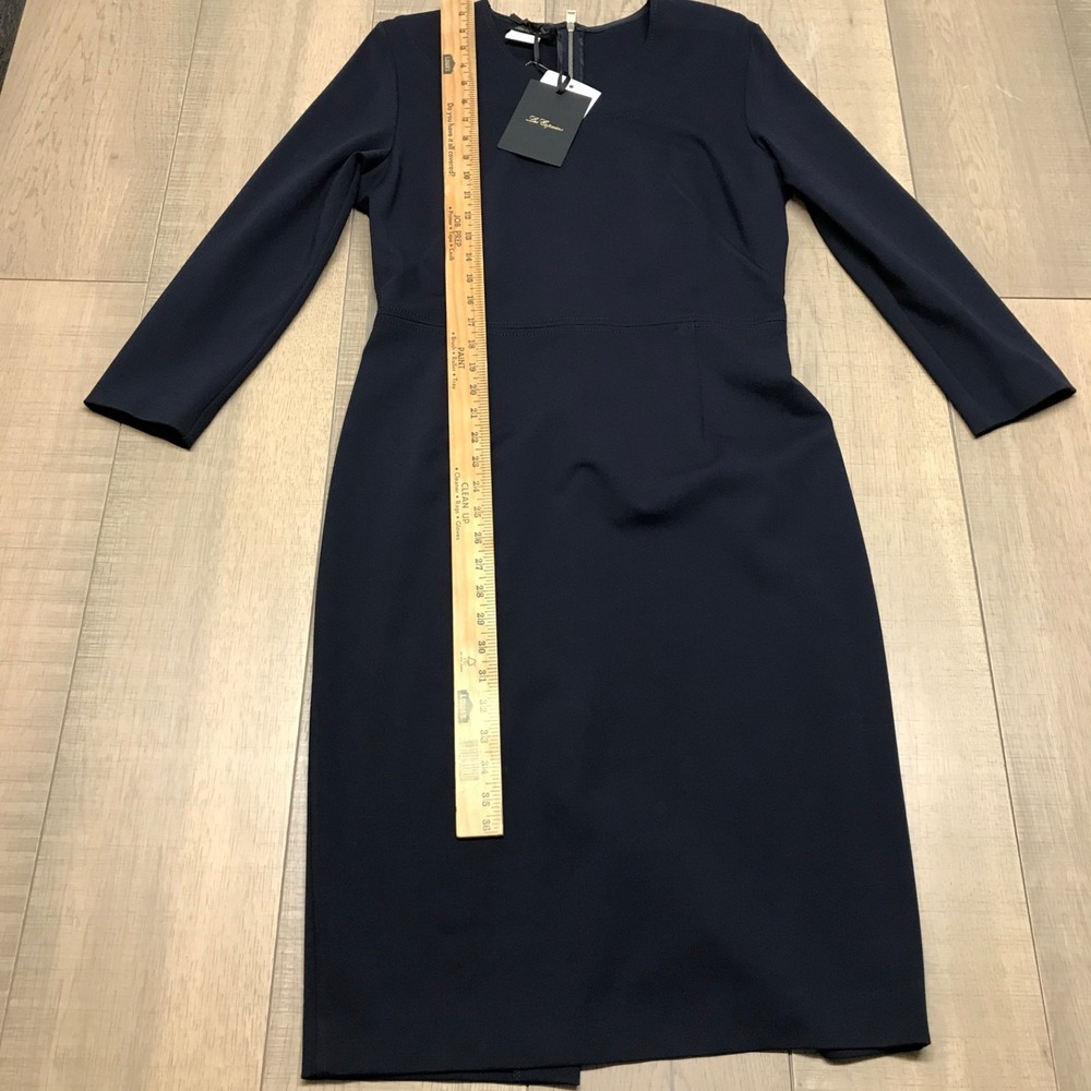 Les Copains Dress Womens Size 46 US 10-12 Navy Blue BVM Spa Sheath Back Zip NEW - Picture 16 of 16